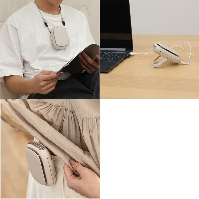 ELAiCE iFan Bodybreeze ベルトクリップ付き 薄型ファン