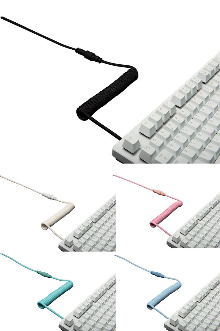 Team GRAPHT コイルケーブル USB Type-C - USB A アビエーションコネクタ仕様 最大1.8m