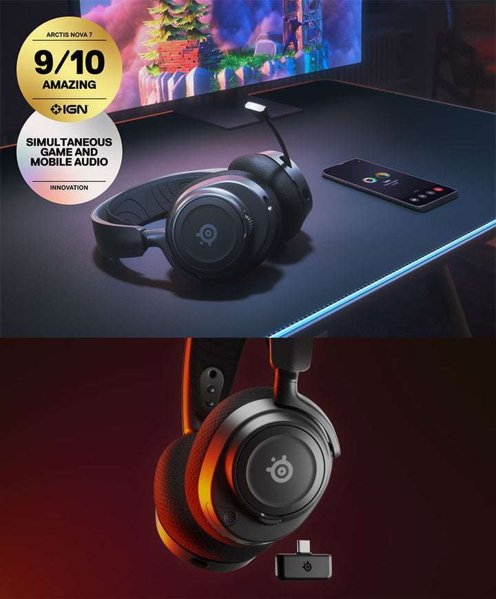 SteelSeries Arctis Nova 7 Wireless 有線 / 2.4GHz / Bluetooth 5.0 両対応 ゲーミングヘッドホン