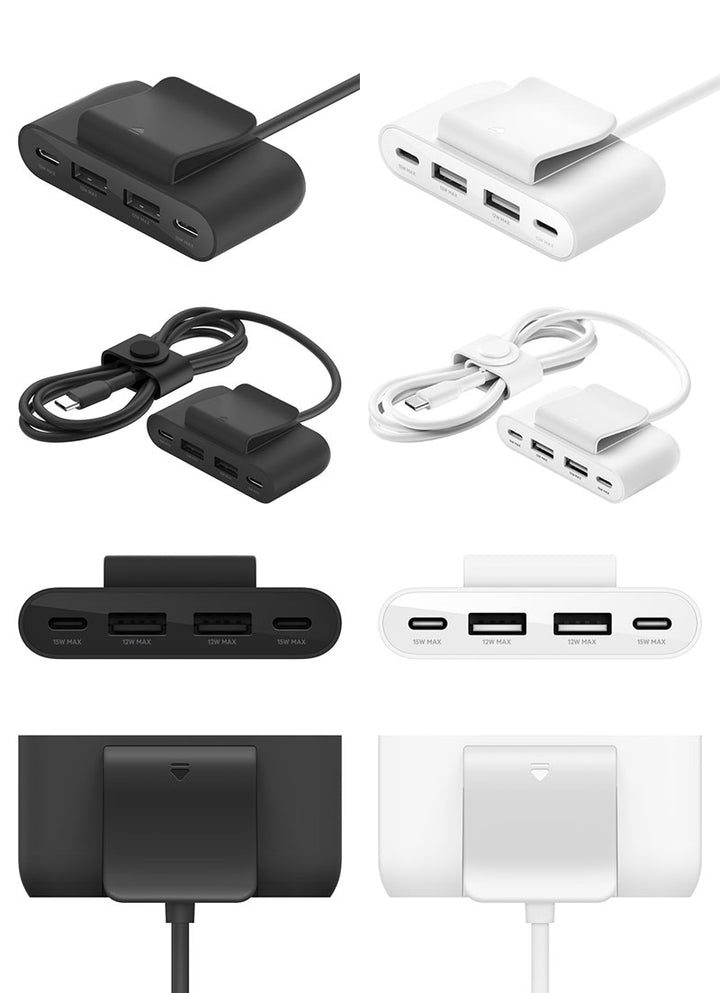BELKIN BoostCharge 4ポート 電源エクステンダー 30W USB Type-C / USB A 充電分配器