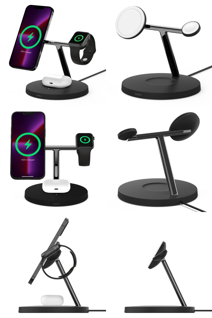 BELKIN BOOST↑ CHARGE PRO MagSafe / Apple Watch 急速充電対応 3in1 ワイヤレス充電器 15W
