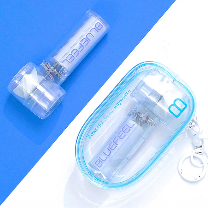 BLUEFEEL ミニ Z ポーチファン 超コンパクト ポータブル扇風機 最大風速15m/s ポーチ付き