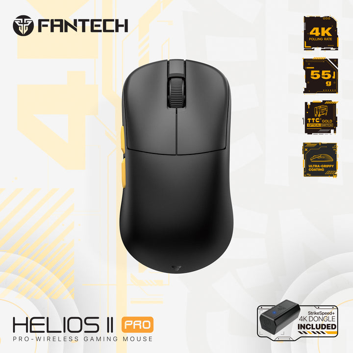 Fantech HELIOS Ⅱ PRO 4K  超軽量 55g ワイヤレス ゲーミングマウス 4k ポーリング レートドングル 同梱 XD3V3 4K【国内正規品】