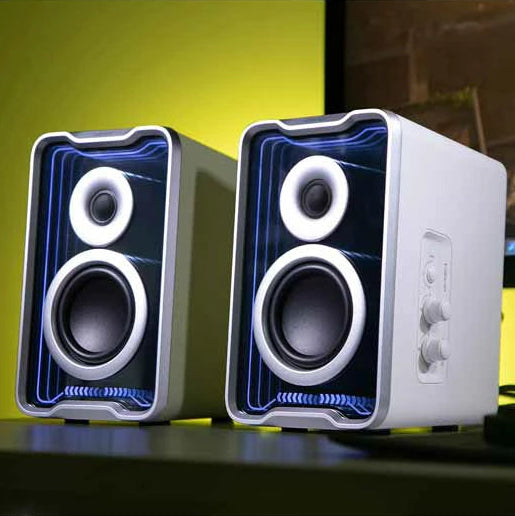 Edifier QR30 デスクトップアクティブスピーカー QR30   最大30W出力 Bluetooth ワイヤレス接続対応 AUX/USB-A入力  ライトエフェクト機能