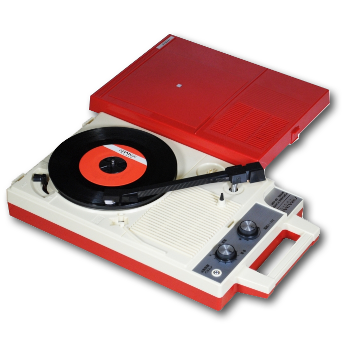 ANABAS AUDIO GP-N3R フリースタイル ポータブル レコードプレーヤー スピーカー付き