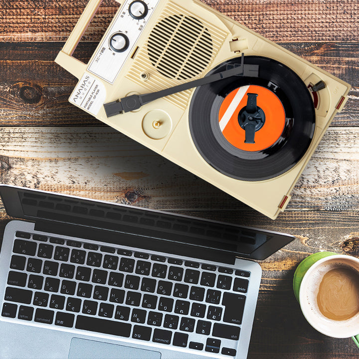 ANABAS AUDIO GP-N3R フリースタイル ポータブル レコードプレーヤー スピーカー付き