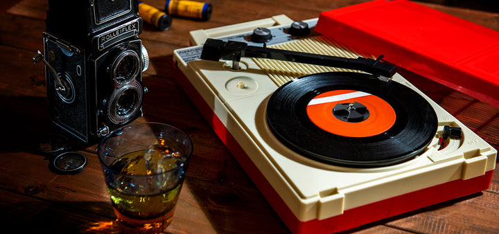 ANABAS AUDIO GP-N3R フリースタイル ポータブル レコードプレーヤー スピーカー付き
