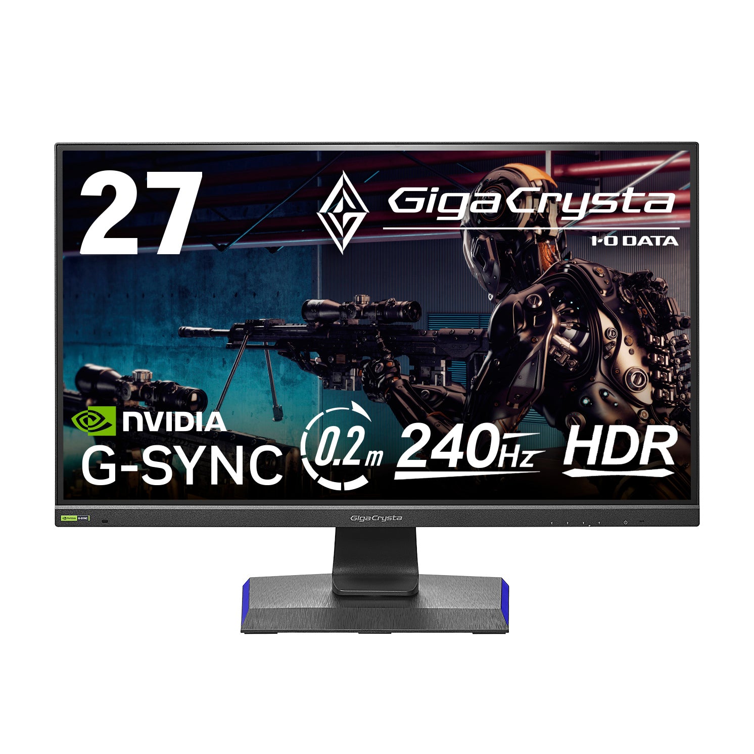 IO Data 27型 GigaCrysta ゲーミングモニター WQHD解像度対応 240Hz NVIDIA G-SYNC Compatible認定