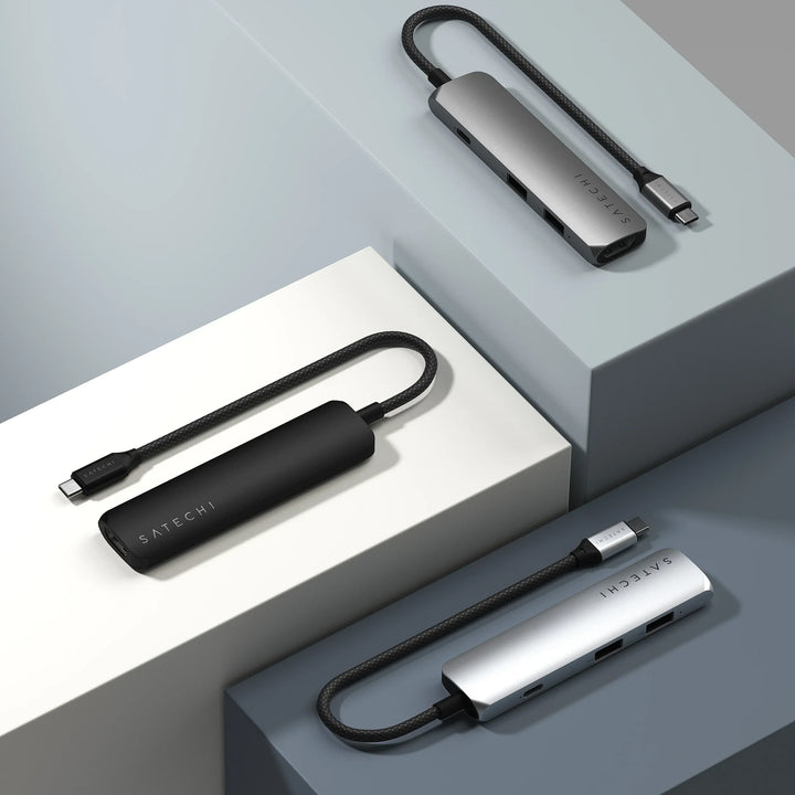 Satechi 4-in-1 USB-C Slim Multiport Adapter 4K PD対応 スリムマルチアダプター