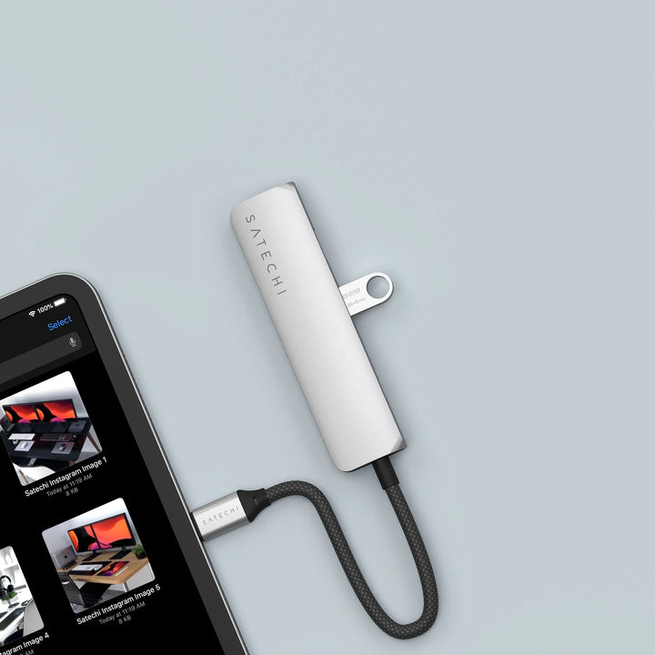 Satechi 4-in-1 USB-C Slim Multiport Adapter 4K PD対応 スリムマルチアダプター