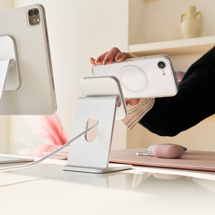 elago Wireless Charging Aluminium Stand for SMART PHONE 最大出力約15W スマートフォン用スタンド ワイヤレス充電器