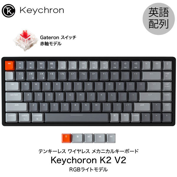 Keychron K2 V2 有線 / ワイヤレス Mac対応 テンキーレス メカニカル