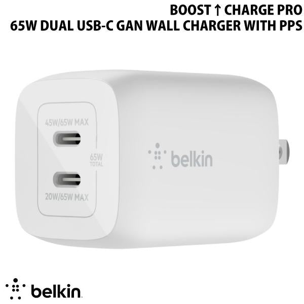 BELKIN BOOST↑ CHARGE PRO USB Type-C 2ポート 最大65W PPS / PD対応 小型GaN 急速充電器 –  kitcut plus ・オンラインストア