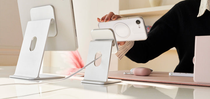 elago Wireless Charging Aluminium Stand for SMART PHONE 最大出力約15W スマートフォン用スタンド ワイヤレス充電器