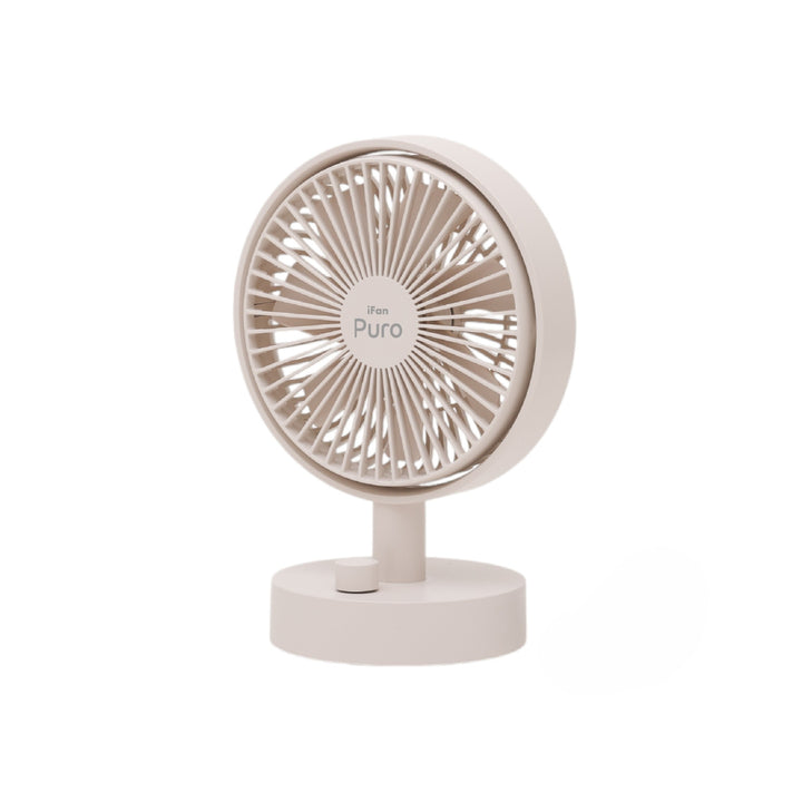 ELAiCE iFan Puro 25 自動首振り機能付き コードレスデスクファン アイボリー  ポータブル扇風機  暑さ対策