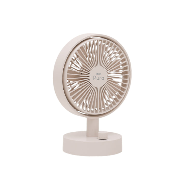 ELAiCE iFan Puro 25 自動首振り機能付き コードレスデスクファン アイボリー  ポータブル扇風機  暑さ対策
