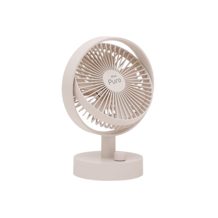 ELAiCE iFan Puro 25 自動首振り機能付き コードレスデスクファン アイボリー  ポータブル扇風機  暑さ対策