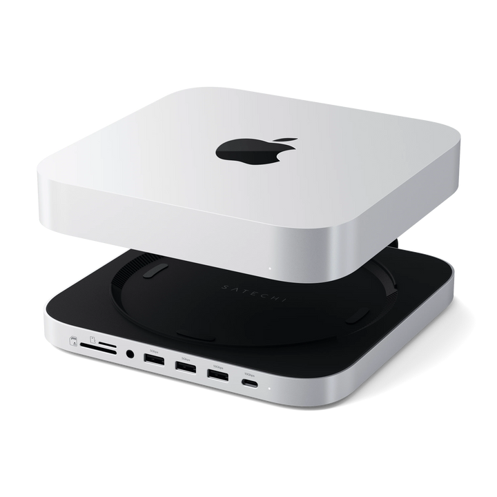 Satechi Stand & Hub for Mac Mini Studio with NVMe SSD Enclosure NVMe対応(2280/2260/2242mm)外付けケース スタンド&ハブ