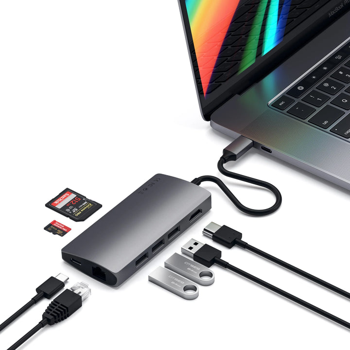Satechi USB-C Multi-Port Adapter 4K with Ethernet V2 PD対応 マルチポートアダプター4K with イーサーネット