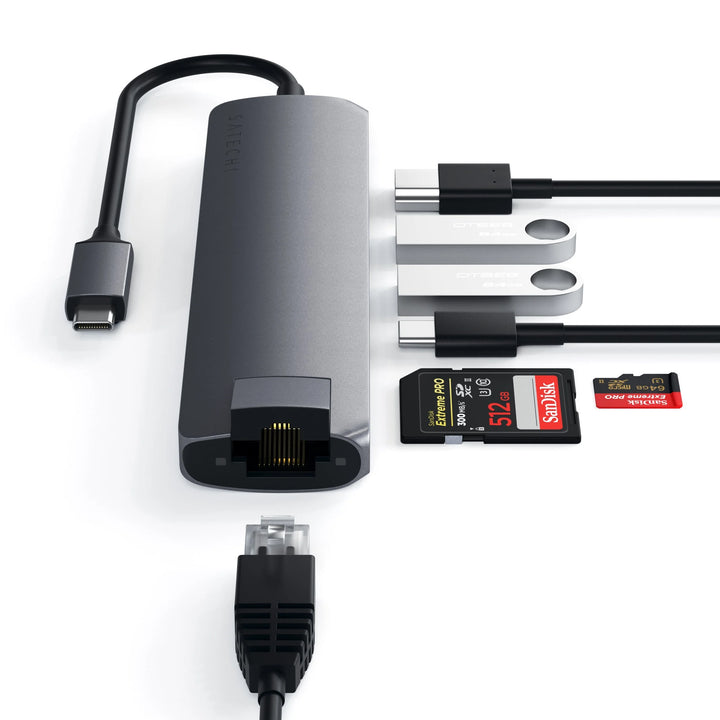 Satechi 6-in-1 USB-C Slim Multiport Adapter PD対応 スリムマルチポートアダプター
