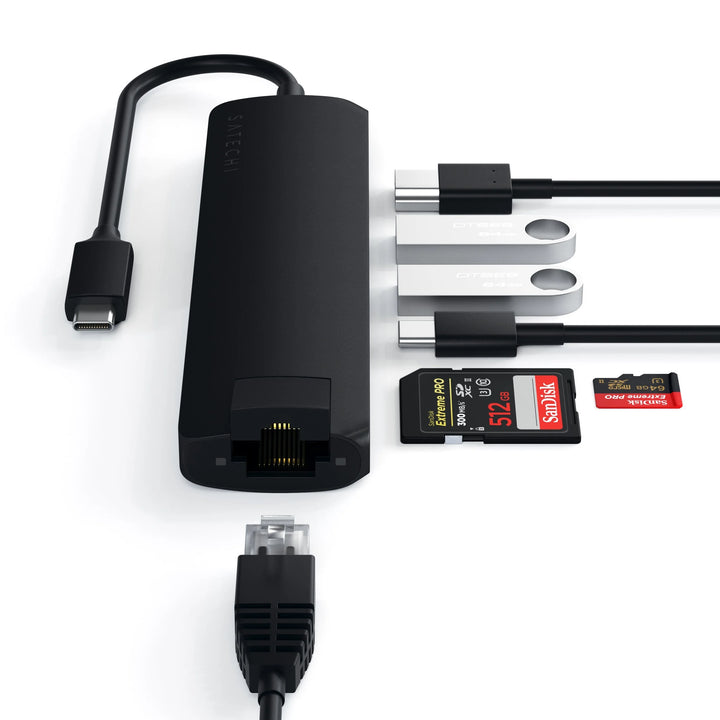 Satechi 6-in-1 USB-C Slim Multiport Adapter PD対応 スリムマルチポートアダプター