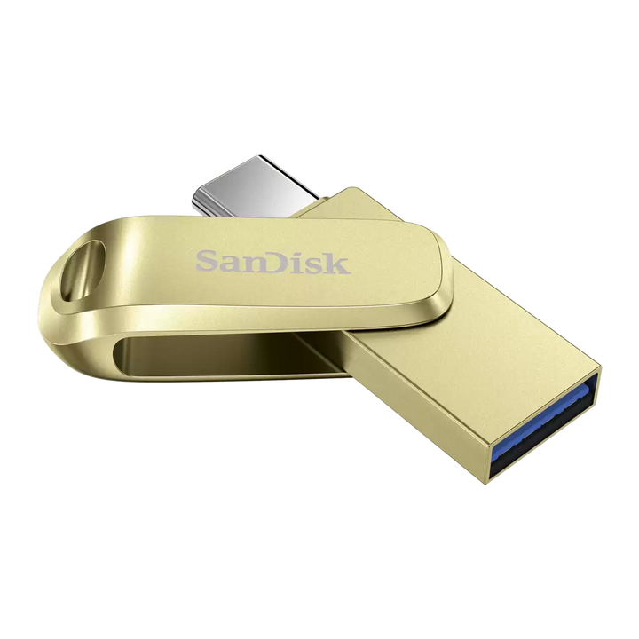 SanDisk Ultra Dual Drive Luxe USB3.1 Type-A&C USBメモリー フラッシュドライブ ゴールド パッケージ iPhone iPad対応