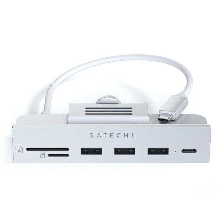 Satechi USB-C Clamp Hub for 24" iMac クランプハブ iMac 24インチ用 (2021/2023) USB-C データポート USB-Ax3ポート Micro/SDカードリーダー USBハブ