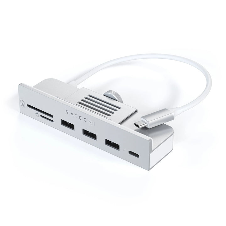 Satechi USB-C Clamp Hub for 24" iMac クランプハブ iMac 24インチ用 (2021/2023) USB-C データポート USB-Ax3ポート Micro/SDカードリーダー USBハブ