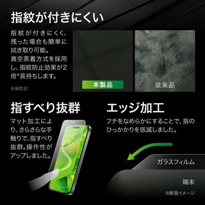 LEPLUS  iPhone 16e 2025年モデル  / 14 / 13 ガラスフィルム GLASS PREMIUM FILM Lite 0.33mm