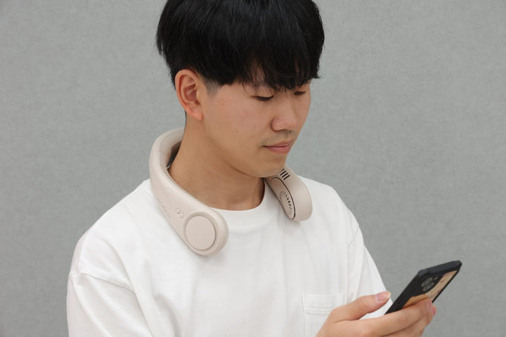 ELAiCE iFan CollarIce Ice 25 ペルチエ冷却プレート付き パワフルネックファン ポータブル扇風機 ペルチェ式 首掛け扇風機 暑さ対策