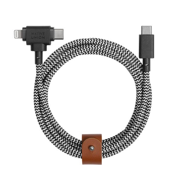 Native Union Belt Cable Duo 1.5m 60W USB-C to USB-C / Lightning 2-in-1ケーブル
