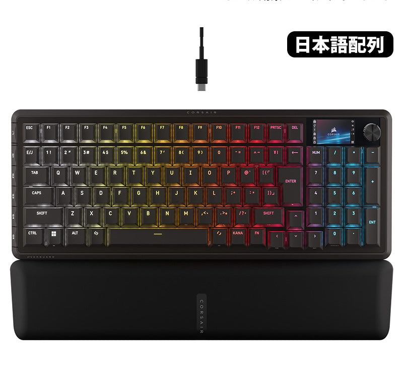 Corsair VANGUARD PRO 96-MGX 日本語配列(かな無し) 有線 96% フルサイズ ホール効果 ホットスワップ ゲーミングキーボード