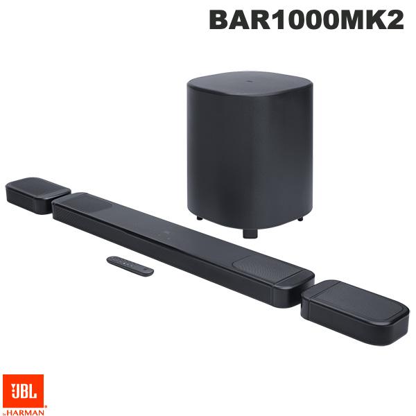 JBL BAR1000MK2 Bluetooth 5.3 ワイヤレス 7.1.4ch サラウンドシステム サウンドバー サラウンドスピーカー サブウーファー付属 ブラック
