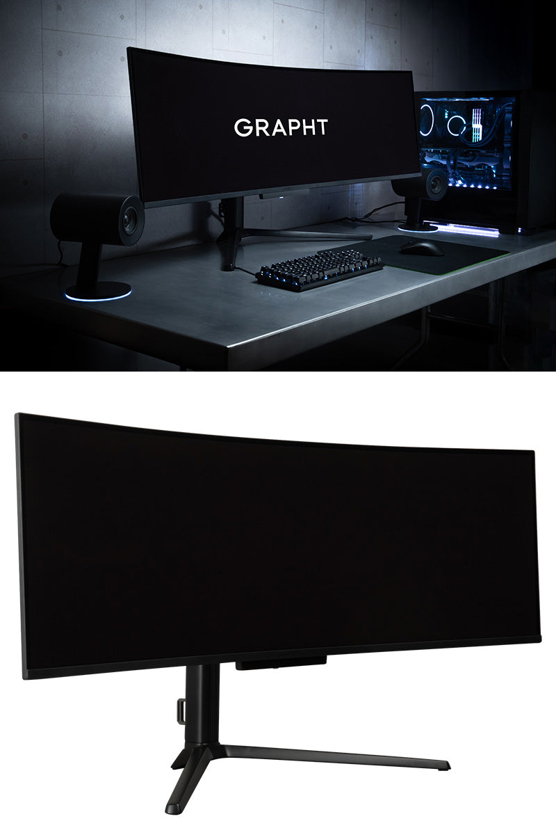 Team GRAPHT Gaming Monitor 49インチ超ウルトラワイド QD-OLED ゲーミングモニター ブラック