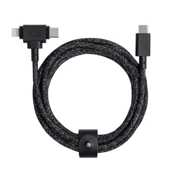 Native Union Belt Cable Duo 1.5m 60W USB-C to USB-C / Lightning 2-in-1ケーブル