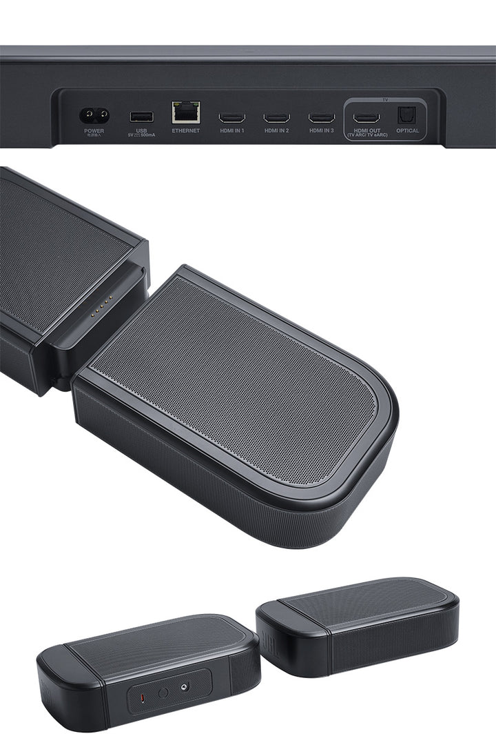 JBL BAR1000MK2 Bluetooth 5.3 ワイヤレス 7.1.4ch サラウンドシステム サウンドバー サラウンドスピーカー サブウーファー付属 ブラック