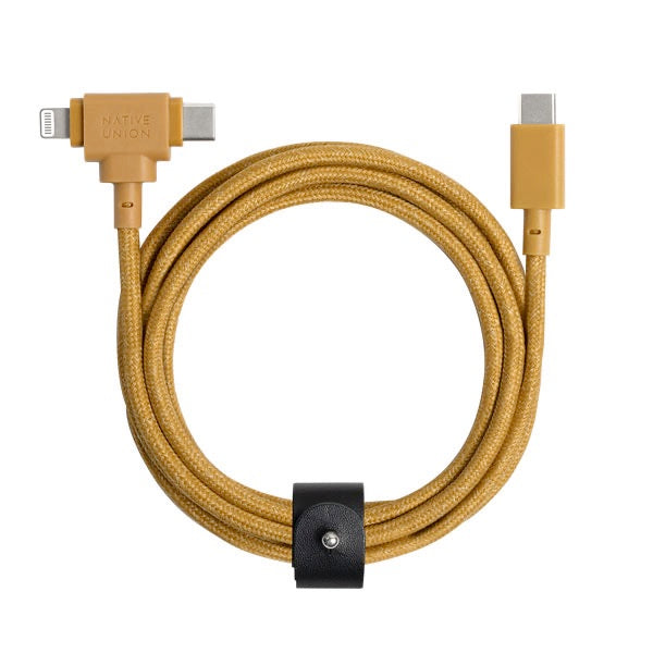 Native Union Belt Cable Duo 1.5m 60W USB-C to USB-C / Lightning 2-in-1ケーブル
