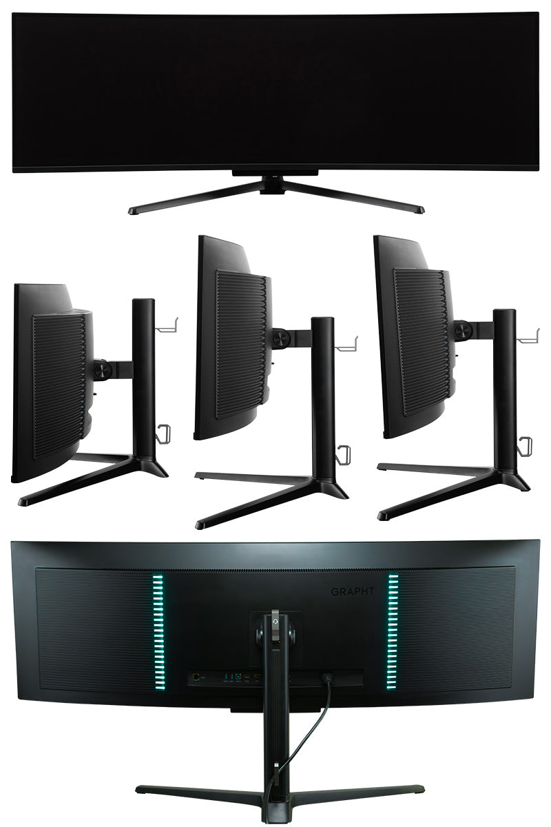 Team GRAPHT Gaming Monitor 49インチ超ウルトラワイド QD-OLED ゲーミングモニター ブラック