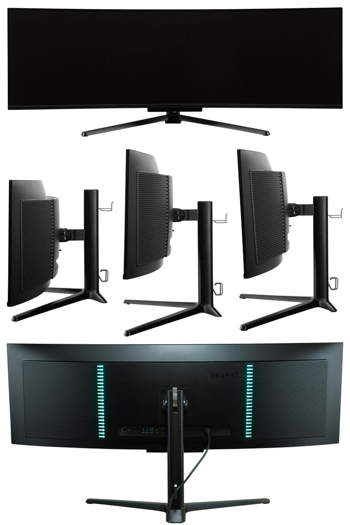Team GRAPHT Gaming Monitor 49インチ超ウルトラワイド QD-OLED ゲーミングモニター ブラック