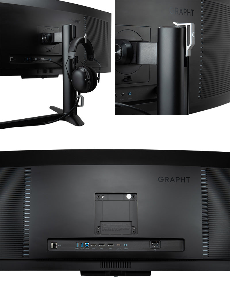 Team GRAPHT Gaming Monitor 49インチ超ウルトラワイド QD-OLED ゲーミングモニター ブラック