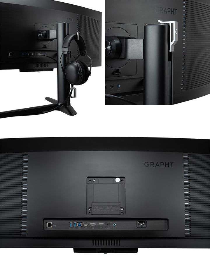 Team GRAPHT Gaming Monitor 49インチ超ウルトラワイド QD-OLED ゲーミングモニター ブラック