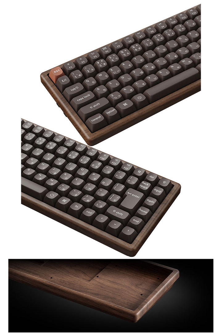 Keychron K2 HE オールウッドスペシャルエディション マグネットスイッチ搭載 Bluetooth 5.2 / 2.4GHz ワイヤレス テンキーレス ホットスワップ Gateron ダブルレール Nebula RGB カスタムキーボード