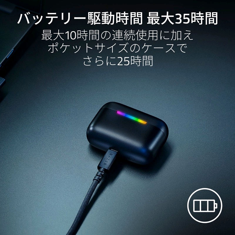 Razer Hammerhead V3 X HyperSpeed Bluetooth 5.3 ワイヤレスマルチプラットフォームゲーミングイヤフォン
