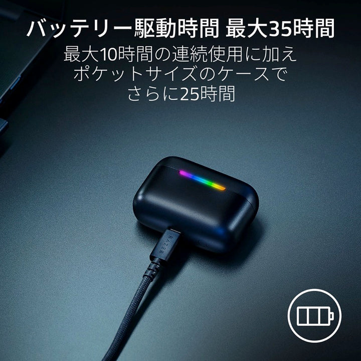Razer Hammerhead V3 X HyperSpeed Bluetooth 5.3 ワイヤレスマルチプラットフォームゲーミングイヤフォン