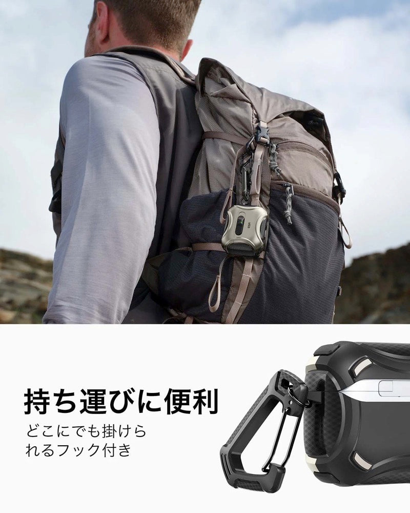 ESR AirPods Pro 3 Cyber MagSafe対応 フリックロックケース