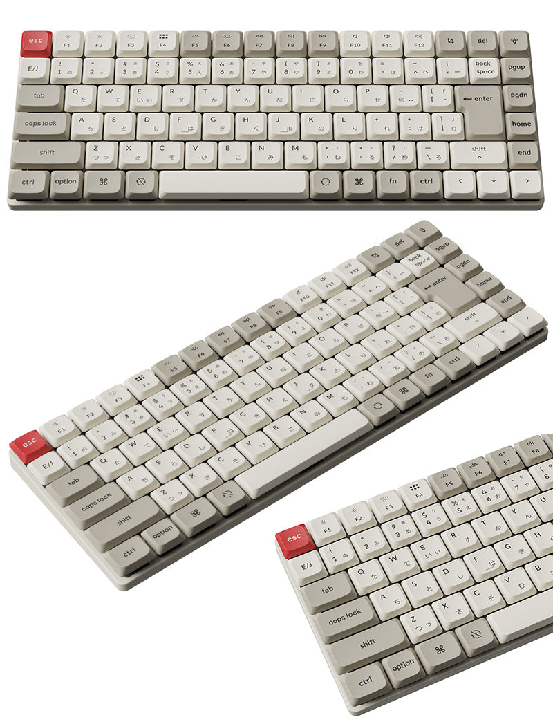 Keychron K3 Max QMK/VIA Mac日本語配列 有線 / Bluetooth 5.1 ワイヤレス 両対応 テンキーレス Gateronロープロファイル2.0 White LED メカニカルキーボード レトロカラー