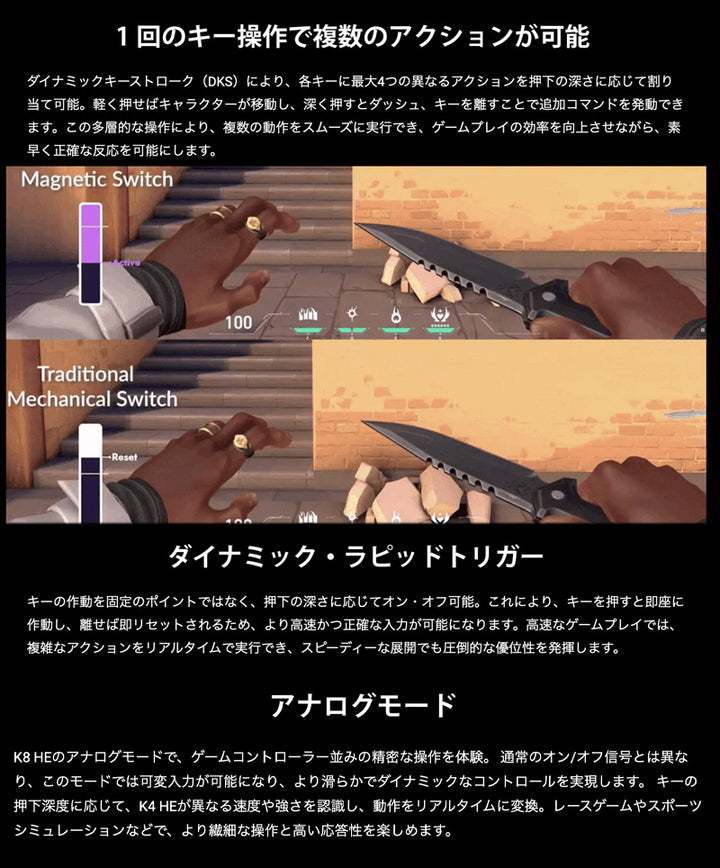 Keychron K8 HE スペシャルエディション QMK Mac英語配列 有線 / Bluetooth 5.1 / 2.4GHz ワイヤレス両対応 テンキーレス ホットスワップ Gateron ダブルレール・マグネティックスイッチ Nebula RGBライト カスタムメカニカルキーボード