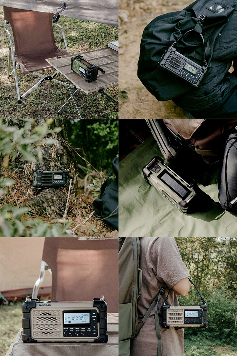 Sangean MMR-99J AM/FM 手回し・ソーラーパネル搭載マルチ電源対応防災