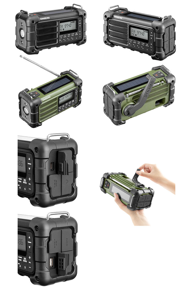 Sangean MMR-99J AM/FM 手回し・ソーラーパネル搭載マルチ電源対応防災