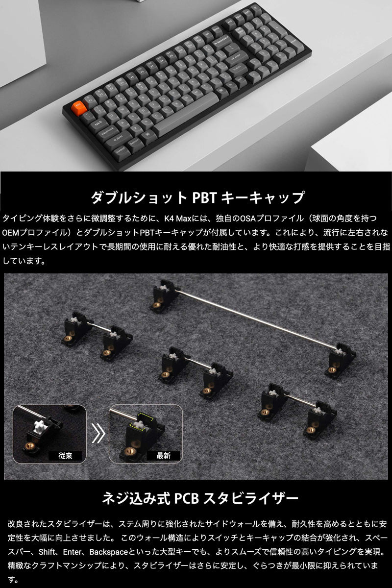 Keychron K4 Max スペシャルエディション QMK Mac日本語配列 有線